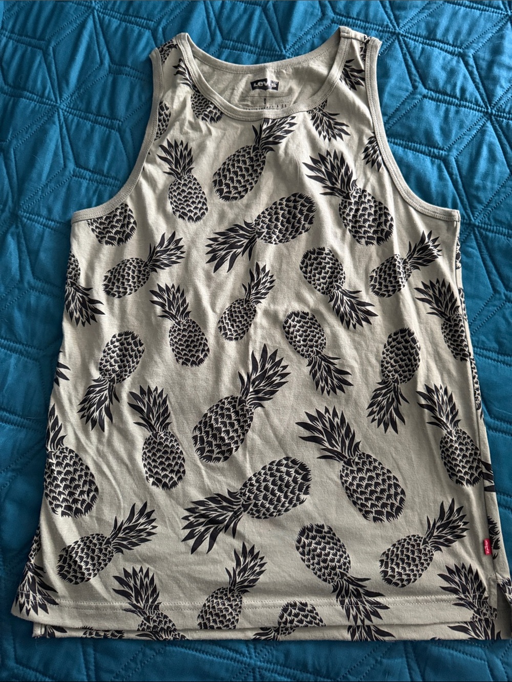 Levi's Pineapple Print Tank Top - Gray & Black